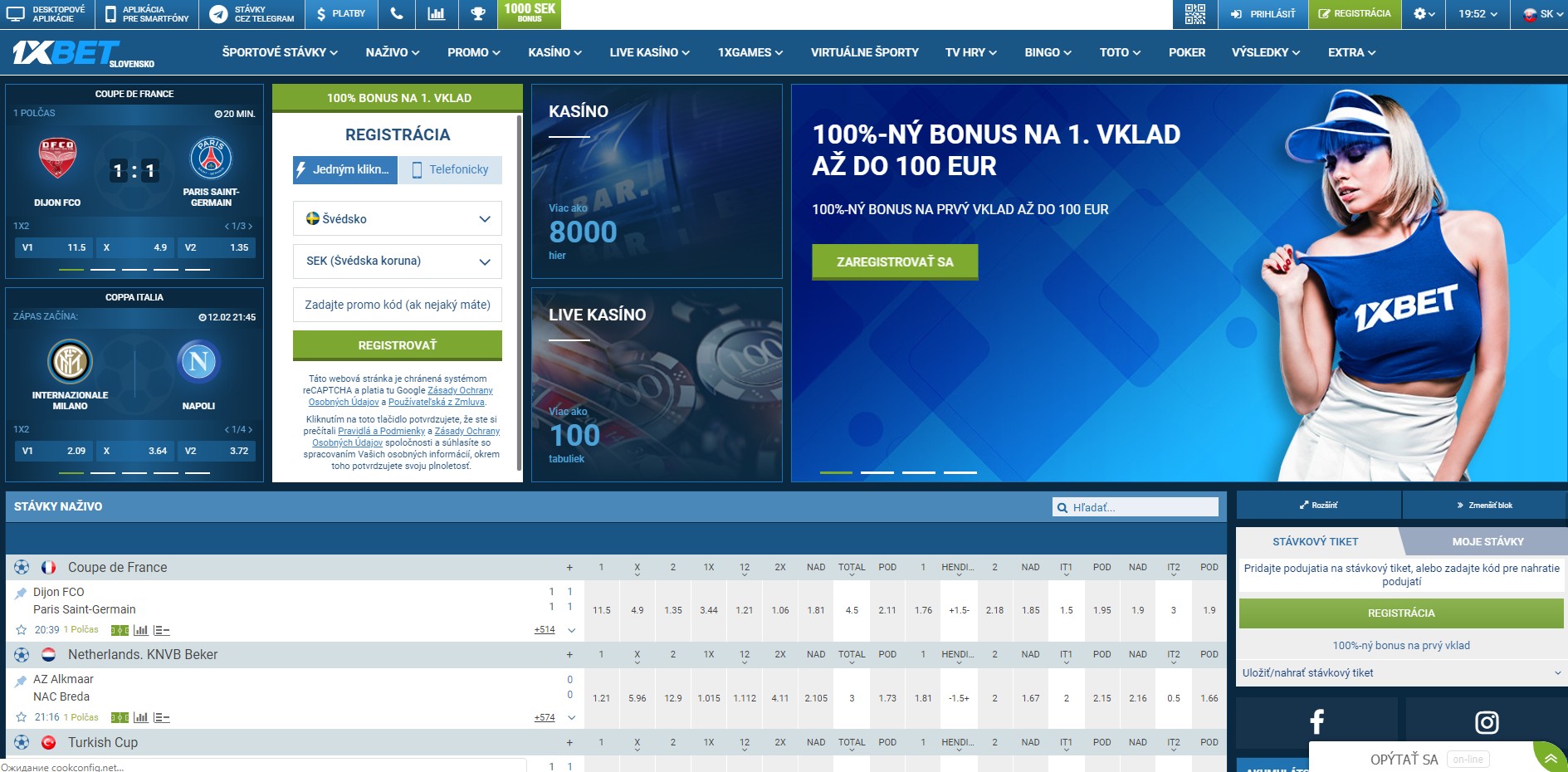 1xbet uradna stran