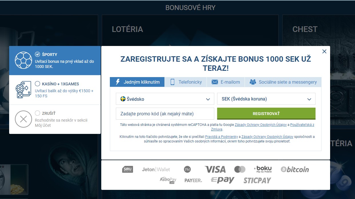 1xbet Registracija
